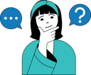 پیش‌نمایش فایل girl-thinking-about-business-talk-11192242 از پک کار تیمی