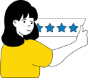 پیش‌نمایش فایل girl-viewing-customer-feedback-11192248 از پک کار تیمی