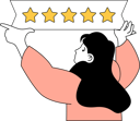پیش‌نمایش فایل girl-giving-five-stars-11191761 از پک استخدام