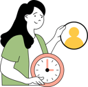 پیش‌نمایش فایل girl-holding-clock-while-selecting-employee-11191741 از پک استخدام