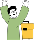 پیش‌نمایش فایل happy-man-with-office-bag-11191772 از پک استخدام