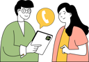 پیش‌نمایش فایل man-and-woman-getting-job-call-11191760 از پک استخدام