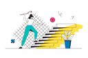پیش‌نمایش فایل businesswoman-climbing-success-staircase-11878247 از پک متفرقه
