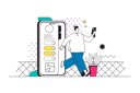 پیش‌نمایش فایل man-managing-daily-schedule-on-app-11878272 از پک متفرقه