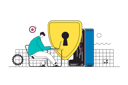 پیش‌نمایش فایل man-protecting-personal-data-on-internet-using-password-11878274 از پک متفرقه
