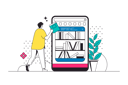 پیش‌نمایش فایل man-reading-book-on-online-app-11878275 از پک متفرقه