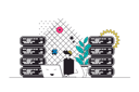 پیش‌نمایش فایل man-working-on-laptop-in-server-room-11878256 از پک متفرقه
