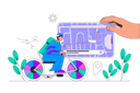پیش‌نمایش فایل man-doing-food-delivery-by-cycle-11858150 از پک کسب و کار خلاق