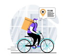 پیش‌نمایش فایل delivery-boy-riding-on-scooter-with-delivery-box-11878364 از پک تحویل