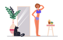 پیش‌نمایش فایل beautiful-slim-woman-in-underwear-posing-and-looking-lovingly-at-herself-in-mirror-12141838 از پک فعالیت افراد