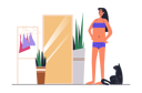 پیش‌نمایش فایل beautiful-woman-with-body-positive-mindset-choosing-lingerie-by-mirror-at-store-showroom-12141869 از پک فعالیت افراد