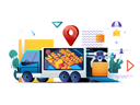 پیش‌نمایش فایل express-delivery-service-fast-global-and-local-shipping-2974873 از پک سبک گرادیانی