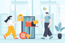 پیش‌نمایش فایل mobile-email-service-3727579 از پک کسب و کار