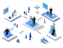 پیش‌نمایش فایل business-training-3816907 از پک ایزومتریک