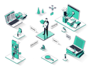 پیش‌نمایش فایل online-education-3816917 از پک ایزومتریک