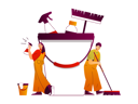 پیش‌نمایش فایل cleaners-provides-housekeeping-services-4122674 از پک کسب و کار