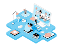پیش‌نمایش فایل coworking-space-4156849 از پک ایزومتریک