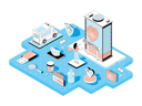 پیش‌نمایش فایل hospital-building-4156858 از پک ایزومتریک