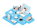 پیش‌نمایش فایل online-language-learning-4156857 از پک ایزومتریک