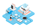 پیش‌نمایش فایل online-learning-courses-4156856 از پک ایزومتریک