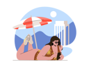 پیش‌نمایش فایل woman-relaxing-on-beach-4217810 از پک گردشگر