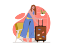 پیش‌نمایش فایل woman-waiting-for-flight-4217808 از پک گردشگر