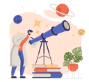 پیش‌نمایش فایل astrologer-looking-in-telescope-4621472 از پک علم