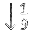 پیش‌نمایش فایل arrange-number از پک Social And Prodectivity 