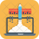 پیش‌نمایش فایل business-boosting-startup-launching-pad-laptop از پک ملزومات کسب‌وکار