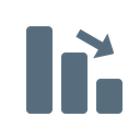 پیش‌نمایش فایل column-chart-graph-loss-analytics-arrow-down-14 از پک نمودار و نمودارها