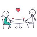 پیش‌نمایش فایل dating-candle-wine-romantic-night-date از پک کارتونی عشق