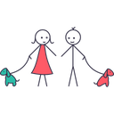 پیش‌نمایش فایل girl-lady-stick-with-dog-human-friend-love-boy-walk از پک کارتونی عشق