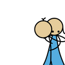 پیش‌نمایش فایل hug-boy-girl-human-sticky-1 از پک کارتونی عشق