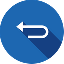 پیش‌نمایش فایل arrow-left-round-uturn-straight-interface-ui-1 از پک رابط کاربری، جلد ۱