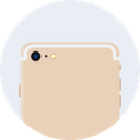 پیش‌نمایش فایل apple-iphone-plus-gold-back-side-mobile از پک آیفون اپل ۷ و گرد ۲ سری ساعت هوشمند