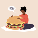 پیش‌نمایش فایل girl-eating-too-much-fast-food-8340442 از پک اختلال خوردن