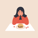 پیش‌نمایش فایل girl-feeling-guilty-for-eating-fast-food-8340422 از پک اختلال خوردن