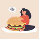 پیش‌نمایش فایل girl-feeling-sad-due-to-fast-food-craving-8340433 از پک اختلال خوردن