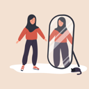 پیش‌نمایش فایل girl-looking-self-in-mirror-8340447 از پک اختلال خوردن