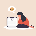 پیش‌نمایش فایل obese-girl-feeling-bad-fast-food-craving-8340427 از پک اختلال خوردن