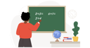پیش‌نمایش فایل african-female-teacher-teaching-math-in-classroom-9704255 از پک معلم زن