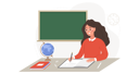 پیش‌نمایش فایل female-teacher-checking-homework-9704248 از پک معلم زن