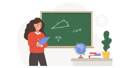 پیش‌نمایش فایل female-teacher-lecture-at-chalkboard-9704249 از پک معلم زن
