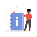 پیش‌نمایش فایل african-female-character-with-huge-guidebook-11587685 از پک مفهوم سوالات متداول