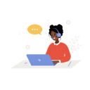 پیش‌نمایش فایل african-woman-with-headphones-and-microphone-with-laptop-11587692 از پک مفهوم سوالات متداول