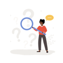 پیش‌نمایش فایل african-woman-with-magnifying-glass-search-for-answers-11587676 از پک مفهوم سوالات متداول