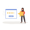 پیش‌نمایش فایل arab-woman-holding-star-and-giving-five-stars-rating-11587696 از پک مفهوم سوالات متداول