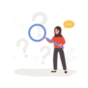 پیش‌نمایش فایل arab-woman-with-magnifying-glass-search-for-answers-11587677 از پک مفهوم سوالات متداول