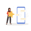 پیش‌نمایش فایل islamic-woman-with-huge-star-standing-near-big-smartphone-and-reading-testimonials-11587700 از پک مفهوم سوالات متداول