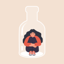 پیش‌نمایش فایل depressed-woman-sitting-on-bottom-of-bottle-and-hugging-her-knees-11574412 از پک الکلیسم